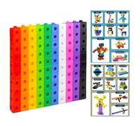 Maths Cubes, Counting Cubes Set of 100 with Activity Guide, 100 Color Math Manipulatives Linking Blocks for Kids Learning, Number Blocks Toys for Children Ages 5 6 7 8