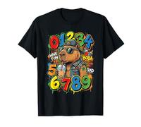 Maths Day Capybara Numbers Boba Street Art T-Shirt