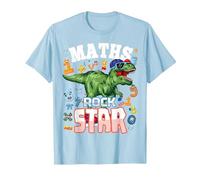 Maths Day Costume Outfit Idea for Kids Maths Rockstar T-Shirt, Men, Baby Blue, Small