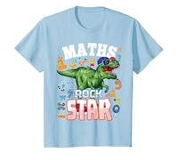 Maths Day Costume Outfit Idea for Kids Maths Rockstar T-Shirt, Youth, Baby Blue, X-Small
