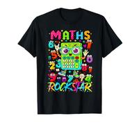 Maths Day Number Rockstar Calculator Funny School Teacher T-Shirt