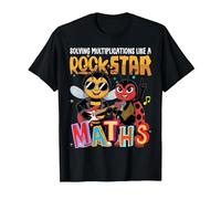 Maths Day Numbers Fancy Dress Idea for Kids Maths Rockstar T-Shirt, Men, Black, 5X-Large