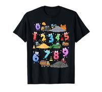 Maths Day Numbers Idea For Kids Digger Themed Maths Number T-Shirt
