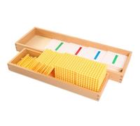 Maths Decimal System Banking Game Montessori Early Learning Tool Toys for Toddlers Golden Beads and Cards Materials Bank Game