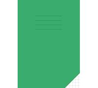 Maths Exercise Book 10mm Square A4: Squared Paper / Large Format Jotter / Grid Notebook for Mathematics / School | 100 Pages | Green