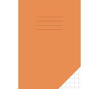 Maths Exercise Book 10mm Square A5: Squared Paper Jotter / Grid Notebook for School Mathematics | Orange