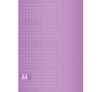 Maths Exercise Book A4: 10 mm (1cm) Squared Quad Ruled Grid Paper Notebook for Math , Science, Graph, Writing Pad 100 Pages A4 -pink