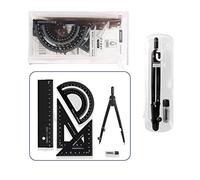 Maths Geometry Set Compasses, Maths Set Geometry Set,Maths Protractor Set, Geometry Set Multifunctional Student Compass Set, Test Geometry Ruler Set, 6-Piece Set of Math Drawing Tools and School Offic