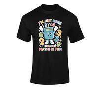 Maths Is Fun T-Shirt - Funny Multiplication Maths Rockstar Shirt for Kids & Adults - Cute Cartoon Number Tee for Teachers & Students Black M NumbersMaths Day 02