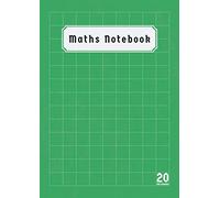 Maths Notebook Squared 20mm: Maths Exercise Book 20mm Squares A4 for Reception | Back to School Notebooks A4 With Large Squares For Kids | Green Cover