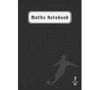 Maths Notebook Squared A4 7mm: Exercise Book with Squares 7mm for Kids Back to School Mathematics Class Records & Lesson | 100 Pages | Boys Black