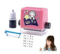 Maths Roller Stamp,Math Stamp Roller,Roller Digital Stamp,Addition Subtraction Multiplication Division Math Learning Stampses,1-100 Math Practice for Preschool & Classroom (Division)