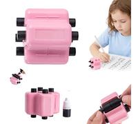 Maths Stamp Roller, 4 in 1 Math Roller Stamp Set,Addition, Subtraction, Multiplication, And Division, With Ink, Making Learning More Interactive and Enjoyable (Pink)