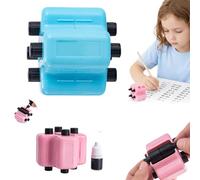 Maths Stamp Roller, 4 in 1 Math Roller Stamp Set,Addition, Subtraction, Multiplication, And Division, With Ink, Making Learning More Interactive and Enjoyable (Blue)