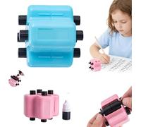 Maths Stamp Roller, 4 in 1 Math Roller Stamp Set, Magic Stamp Maths, Addition, Subtraction, Multiplication, And Division, Making Learning More Interactive and Enjoyable (Blue)