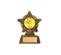 Maths Star Trophy Award Premier Star Antique Gold 150mm Heavy Resin School Award Counting Numbers Free Engraving -troshow2-Y