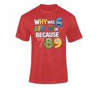 Maths T Shirt Kids - VE Day Boys Girls Top, Number Day School Outfit, Multiplication Square Numbers Idea for Children Red 5-6 Years Style 1