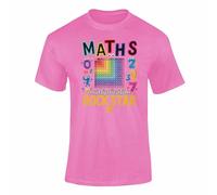 Maths T Shirt Kids - VE Day Boys Girls Top, Number Day School Outfit, Multiplication Square Numbers Idea for Children Pink 9-11 Years Style 8