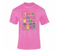 Maths T Shirt Kids - VE Day Boys Girls Top, Number Day School Outfit, Multiplication Square Numbers Idea for Children Pink 9-11 Years Style 9