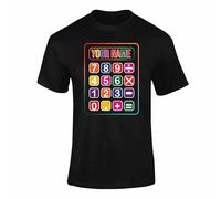 Maths T Shirt Kids - VE Day Boys Girls Top, Number Day School Outfit, Multiplication Square Numbers Idea for Children Black 7-8 Years Style 9