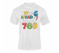 Maths T Shirt Kids - VE Day Boys Girls Top, Number Day School Outfit, Multiplication Square Numbers Idea for Children White 9-11 Years Style 1