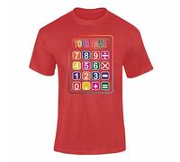 Maths T Shirt Kids - VE Day Boys Girls Top, Number Day School Outfit, Multiplication Square Numbers Idea for Children Red 7-8 Years Style 9