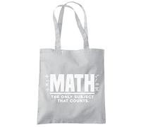 Maths, the only subject that counts - Tote Shopping Bag - Number Day 2025 School Maths Day Teacher Professor Student Numeracy Day Mathematics Lover One size grey