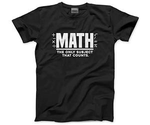 Maths, The only Subject That Counts - Unisex T-Shirt - Number Day 2025 School Maths Day Teacher Professor Student Top Numeracy Day Tee Mathematics Lover XL Black