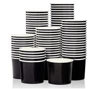 MATICAN Disposable Paper Ice Cream Cups - 100-Count, 11-Oz Dessert Bowls for Hot & Cold Foods