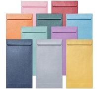 MATICAN Money Envelopes for Cash, 100-Count, 89 x 165 mm, 10 Beautiful Metallic Colours