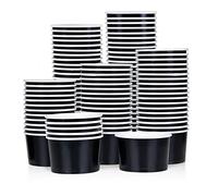 MATICAN Paper Ice Cream Cups, 100-Pack, 5.5 oz Disposable Bowls for Hot & Cold Treats