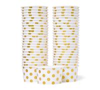 MATICAN Paper Ice Cream Cups - 50-Count 5.5-Oz Disposable Dessert Bowls for Hot or Cold Food