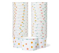 MATICAN Paper Ice Cream Cups - 50-Count 9-Oz Disposable Dessert Bowls for Hot or Cold Food, 9-Ounce Party Supplies Treat Cups for Sundae, Frozen Yogurt, Soup, Pastel Polka Dots