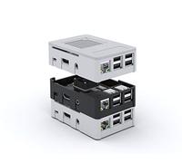 MaticBox Case for Raspberry Pi 3 / Pi 2 / Tinker Board - Low Profile, Stackable, Universally Mountable DIN Rail, Automation Friendly, Fan Support (White)
