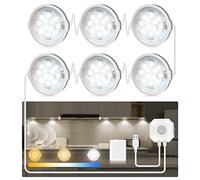 MATICOD Motion Sensor Lights Under Cabinet Kitchen Lights, 3 Color Temperatures Brightness Adjustable Cabinet Lighting, Bright Sensor Lights Indoor