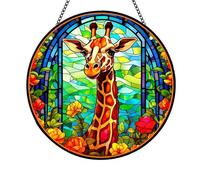 MATIHAY Acrylic Window Hanging - Giraffe Stained Glass Window Hanging, Giraffe Sun Catchers for Home Office, Birthday Mother’s Day Housewarming Gift (S, Giraffe)