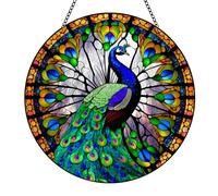 MATIHAY Peacock Acrylic Window Hanging, Peacock Wall Decor Nursery Baby Room Decor for Birthday Party Decorations Mother’s Day Housewarming Gift (L, Peacock)