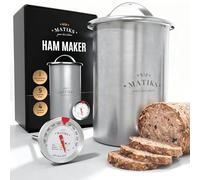 Matiks Deli Meat Press Mold for Deli Meats - Make Your Own Healthy Homemade Ham with This Stainless Steel Lunch Meat Press Maker - Our Ham Maker Includes Bonus Thermometer, Recipes and Cooking Bags