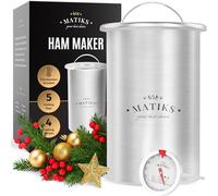 Matiks Deli Meat Press Mold for Deli Meats - Make Your Own Healthy Homemade Ham with This Stainless Steel Lunch Meat Press Maker - Our Ham Maker Includes Bonus Thermometer, Recipes and Cooking Bags