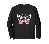 Matilda Butterfly - Personalized Cute Name Word Art Long Sleeve T-Shirt