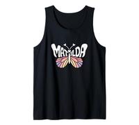 Matilda Butterfly - Personalized Cute Name Word Art Tank Top