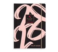 Matilda Moo 2026 A5 Diary - Unique Weekly Notes Layout - Durable Card Covers - Detailed Lamination - Rose Gold Foiling - Personalised Version - Black