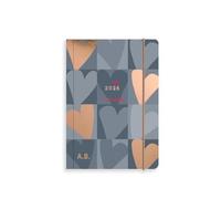 Matilda Moo 2026 Diary - A6 Day a Page - One Page Each for All Seven Days - Rose Gold Foiling - Durable Card Covers - Personalised Version - Grey