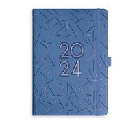 Matilda Myres 2024 A5 Week to View Diary - Weekly Over 2 Pages - Jan-Dec 2024 - Document Pocket - Notes - Navy