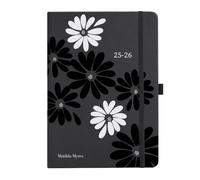 2025-2026 Academic Diary A5 Week to View - Mid Year Weekly Planner from July 2025 to July 2026 - Hardback with Ribbon Marker and Elastic Closure - Lilac