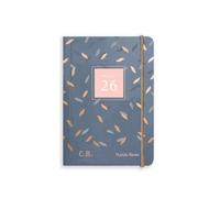 Matilda Myres 2026 Day a Page A6 Diary - Handy Size - One Page Each for Sat/Sun - Elastic Closure - Rose Gold Detail - Work + Home Planner (Grey Name)