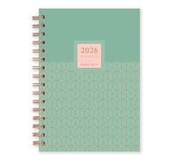 Matilda Myres 2026 Diary - A5 Weekly Layout - January to December - Hardback Covers - Wiro Binding - Year Planners - Lies Flat While Writing - Sage