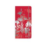Matilda Myres 2026 Slim Diary - Weekly Notes Layout - Week on One Page, Notes on Other - Silver Foiling and Elastic Closure - Personalised Version - Red