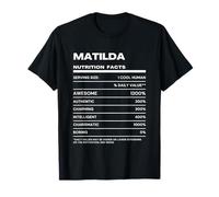 Matilda Nutrition Facts Name T-Shirt