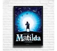 Matilda Poster Print, Musical Print, A4 A3 West End Broadway Theatre Show, Wall Art Deco Special Canvas West End Print, London theatre art frame options (A3 Framed (Black))